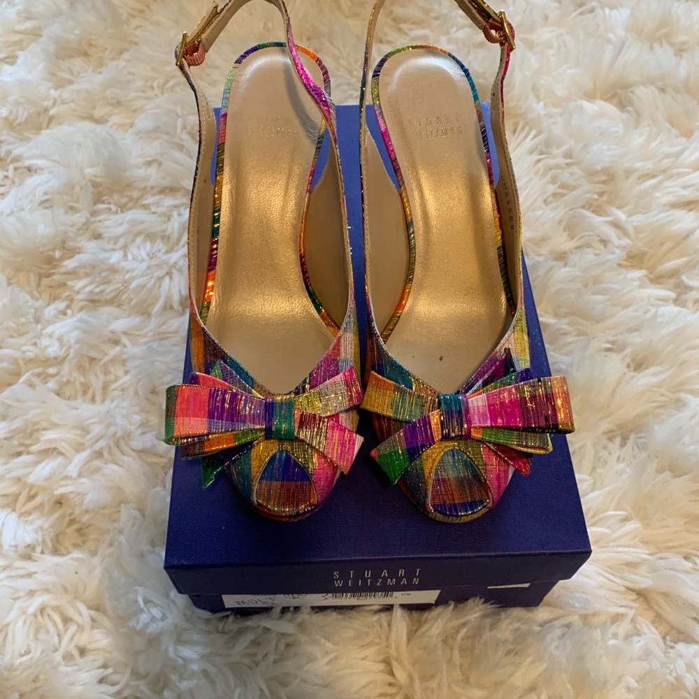 Stuart Weitzman peep toe sling back